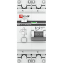 Дифференциальный автомат АД-32 1P+N 16А/30мА (хар. C, A, электронный, защита 270В) 6кА EKF PROxima (DA32-6-16-30-a-pro) 