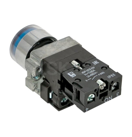 Кнопка BA61 с подстветкой 230В синяя NO IP65 EKF PROxima (xb2-bw61-230-65) 