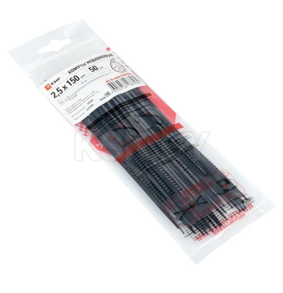 Хомут P6.6 стандартный (ч), 2.5x150 (50шт) FlexLock PROxima (plc-fl-ctsb-2.5x150-r) 