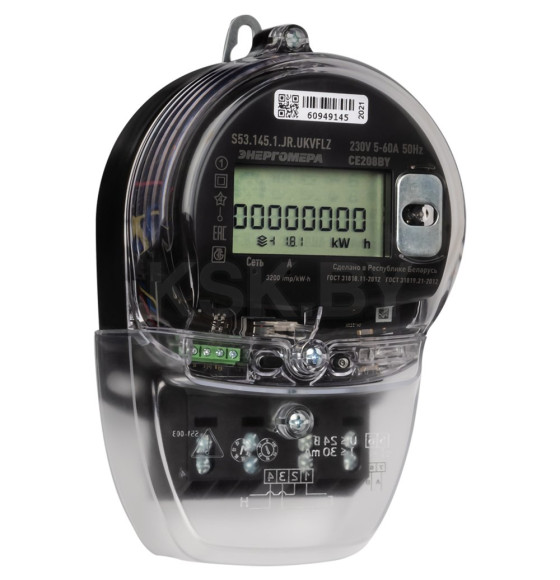 Счетчик электронный на 1 фаза CE208 S53.145.1.JA.UKVFLZ 5-60А многотарифный Энергомера (CE208) 