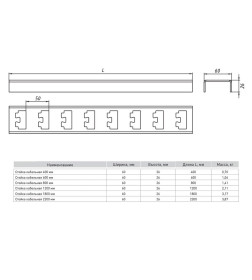 Стойка кабельная 2200 мм К1155 (2 мм) EKF