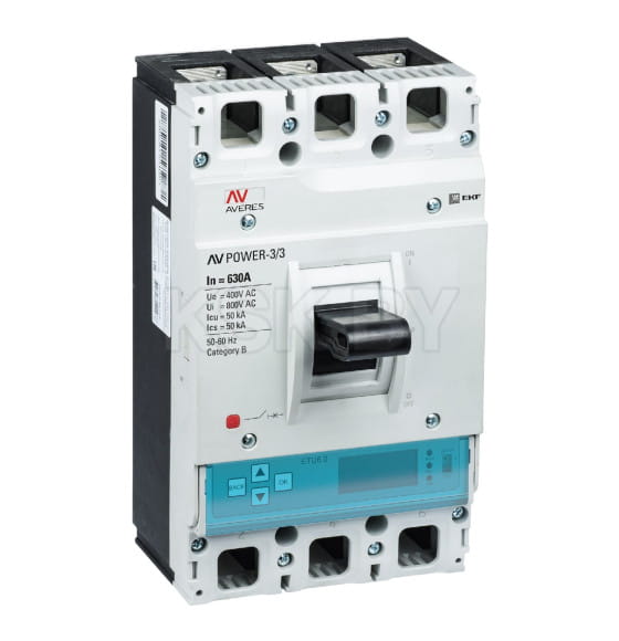 Автоматический выключатель AV POWER-3/3 630А 50kA ETU6.2 (mccb-33-630-6.2-av) 