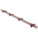 Снегозадержатель трубчатый "Русский Рубеж", 4 опоры, для МЧ с высокой ступенькой RAL 8017 (коричневый матовый), 3м.п.