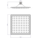 Душевая насадка верхняя, квадратная LM8035С  (LM8035С) 