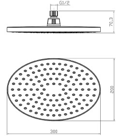 Душевая насадка верхняя, овальная LM8037C 