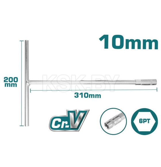 Ключ торцевой Т-образный 10 мм TOTAL THTSW1006 (THTSW1006) 