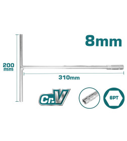 Ключ торцевой Т-образный 8 мм TOTAL THTSW0806