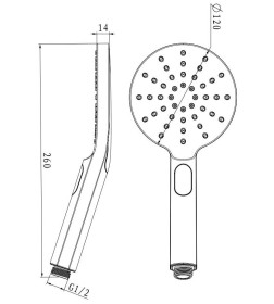 Душевая лейка Lemark черная LM8122BL