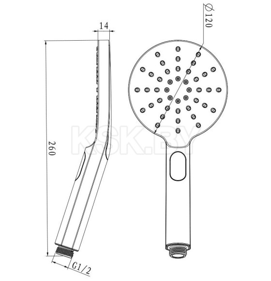 Душевая лейка Lemark черная LM8122BL (LM8122BL) 