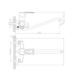 Смеситель для ванны Rossinka Silvermix T40-34