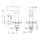 Смеситель для умывальника Lemark LM0606CH  AURA (LM0606CH  ) 