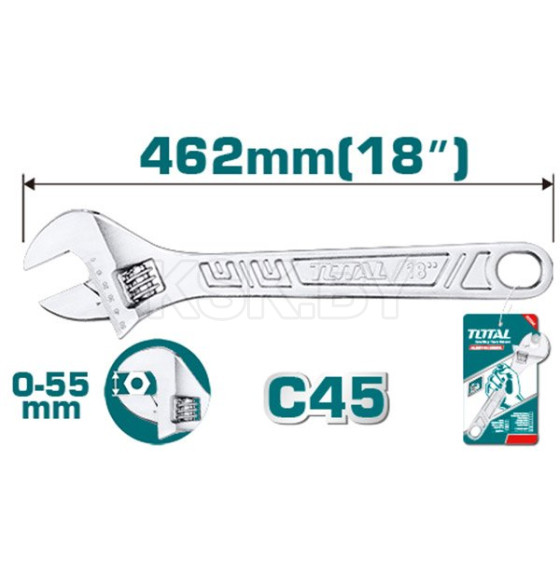 Ключ разводной 450 мм TOTAL THT1010183 (THT1010183) 