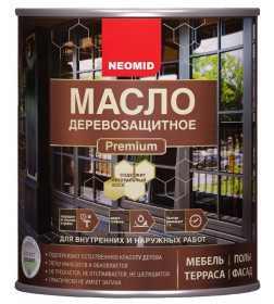 Масло деревозащитное NEOMID Premium, тик, 0,75 л