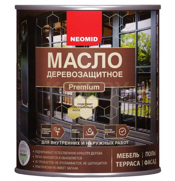 Масло деревозащитное NEOMID Premium, тик, 0,75 л