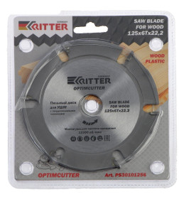 Диск пильный по дереву 125х6Tх22.2 мм OptimCutter Ritter PS30101256