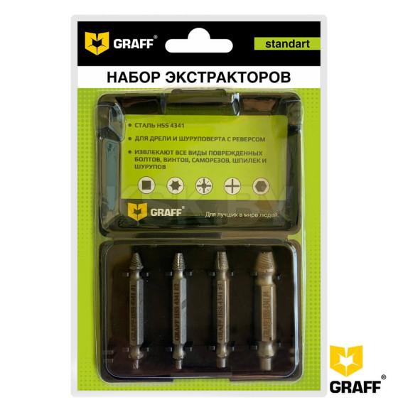 Набор экстракторов 4шт Standart GRAFF (14401) 