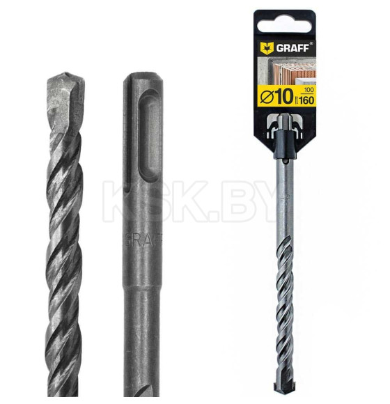 Сверло по бетону SDS-plus 10х100х160мм GRAFF (6210160)