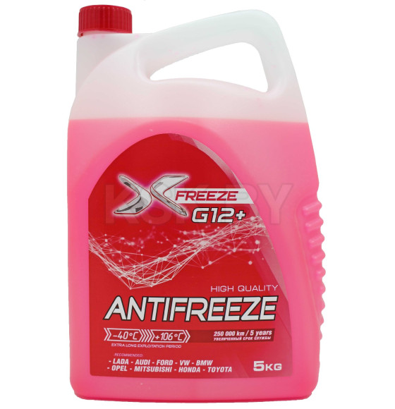 Антифриз Х-FREEZE G12+, в п/э кан. 5 кг (430140009) 