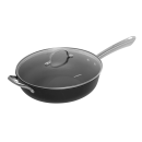 Глубокая сковорода MAUNFELD HOWARD MDP30LCL15 из облегченного чугуна со стеклянной крышкой, 30 см (КА-00021051) 