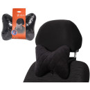 Подушка-косточка на подголовник "Алькантра", 1 шт., черная AIRLINE  (ASP-B-01) 