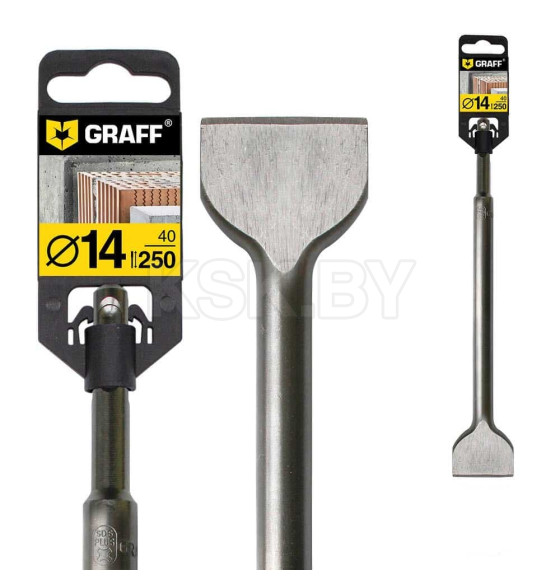 Зубило плоское 14х250х40 мм SDS-plus GRAFF (601425040) 