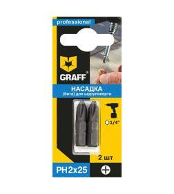 Бита PH 2x 25 мм  GRAFF (2шт.)