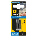Бита HEX 4x25 мм GRAFF (2 шт.) (410425) 