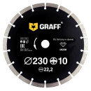 Диск алмазный 230х22,23мм увеличенный сегмент GRAFF (19230) 