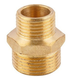 Ниппель переходной  3/4"х1/2" нар/нар, латунь, AV Engineering 