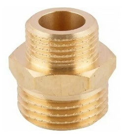 Ниппель переходной  1/2"х1/4" нар/нар, латунь, AV Engineering 