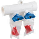 Коллектор с шар. краном универсальный  PPR 25х20/2 белый (28197) 