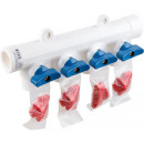 Коллектор с шар. краном универсальный PPR 32х20/4 белый (28202) 