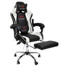 Вибромассажное кресло Calviano AVANTI ULTIMATO black/white/black с подножкой