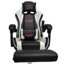 Вибромассажное кресло Calviano AVANTI ULTIMATO black/white/black с подножкой