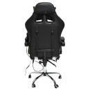Вибромассажное кресло Calviano AVANTI ULTIMATO black/white/black с подножкой
