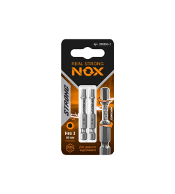 Бита HEX 5х50мм torsion NOX STRONG (2 шт.)