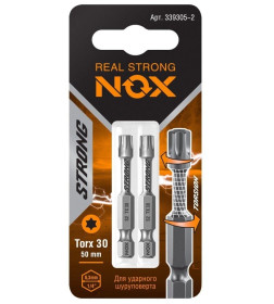 Бита TORX 30х50мм. torsion E 6,3 (2шт/уп)  "NOX STRONG" 