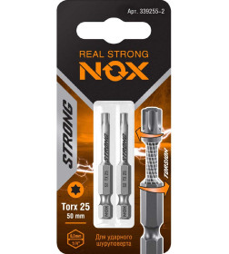 Бита TORX 25х50мм. torsion E6,3 (2шт/уп) STRONG 