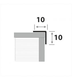 Уголок наружний нержавеющий aisi430 10х10мм ПУ 10НСП.2700.001