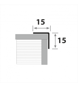Уголок наружний нержавеющий aisi430 15х15мм ПУ 15НС.2700.001