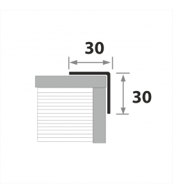 Уголок наружний нержавеющий aisi430 30х30мм ПУ 30НСП.2700.001