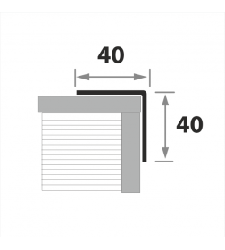 Уголок наружний нержавеющий aisi430 40х40мм ПУ 40НСП.2700.001