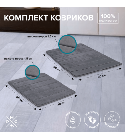 Комплект ковриков РМС КК-01ТС-40х60/50х80 см