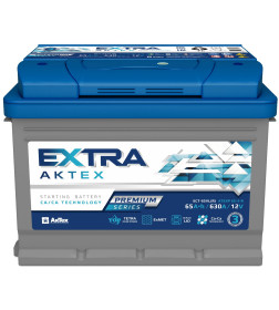 Аккумулятор AKTEX EXTRA Premium 65Ah 630A (EN) R+