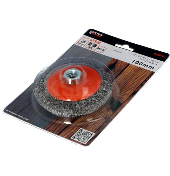 Щетка конусная гофрированная 100 мм M14 FASTER TOOLS 3524 (3524) 