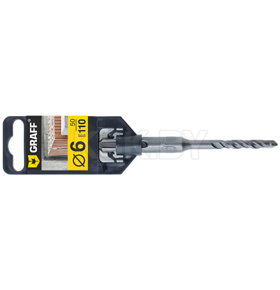 Сверло по бетону SDS-plus 6х 50х110мм GRAFF (6206110)