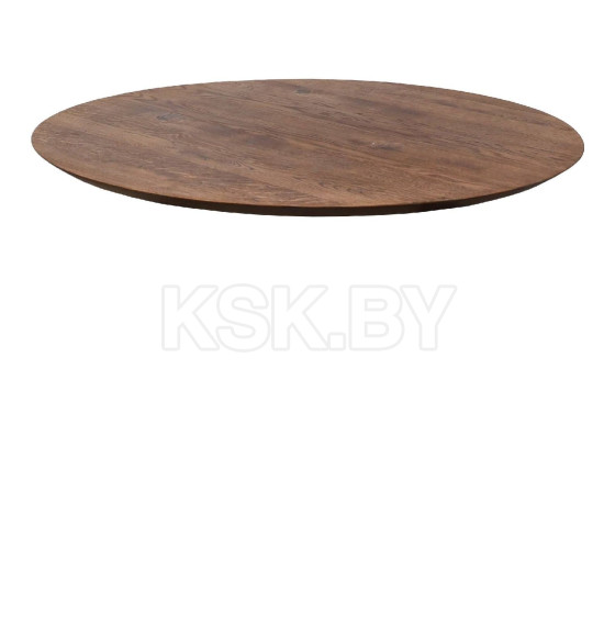 Стол ИБУ, d100*74, дуб мореный/белое подстолье КС-12 (105286+94704) 