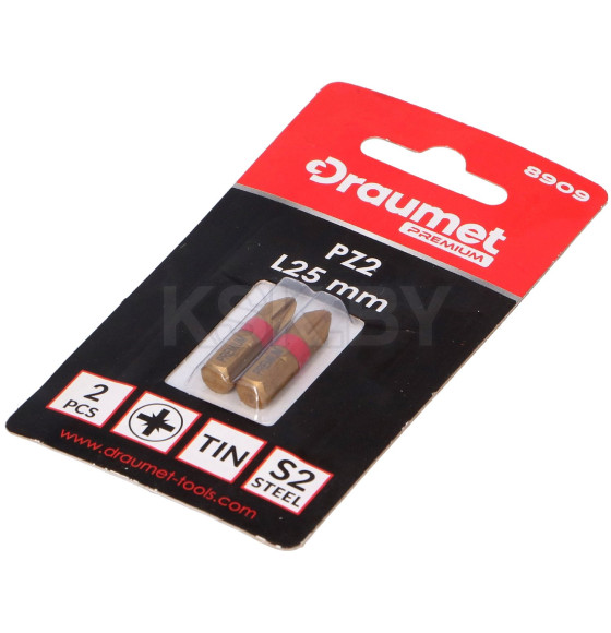 Бита PZ 2х25 мм (2 шт.) PREMIUM DRAUMET 8909 (8909) 