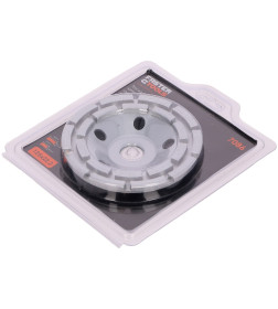 Чашка алмазная 125х22.2 мм (двухрядная) FASTER TOOLS 7086
