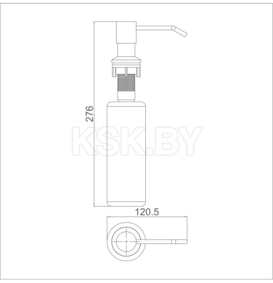 Дозатор встраиваемый в мойку Wisent арт. W405A хром (W405A) 